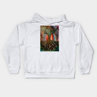 Tree of life painted in metallic Kids Hoodie